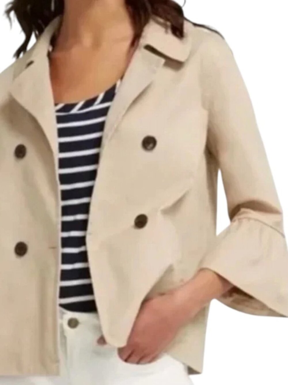DRAPER JAMES Double Breasted Cropped Trench / Utility Jacket (4)